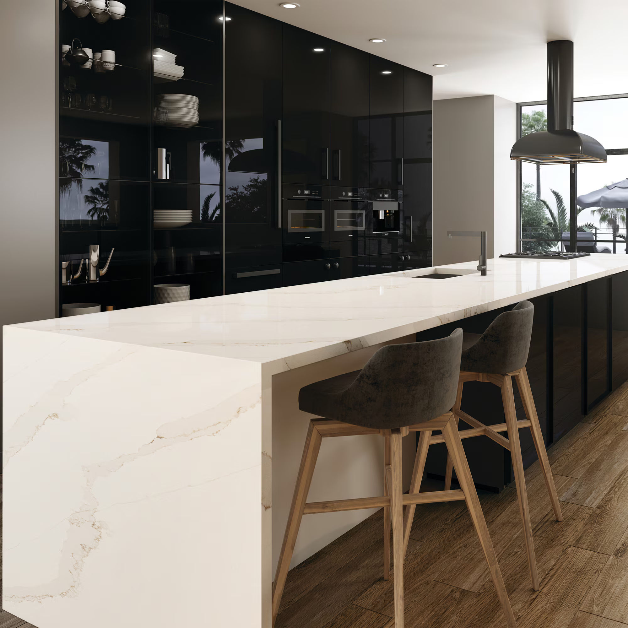 Patriotic Calacatta Kitchen
