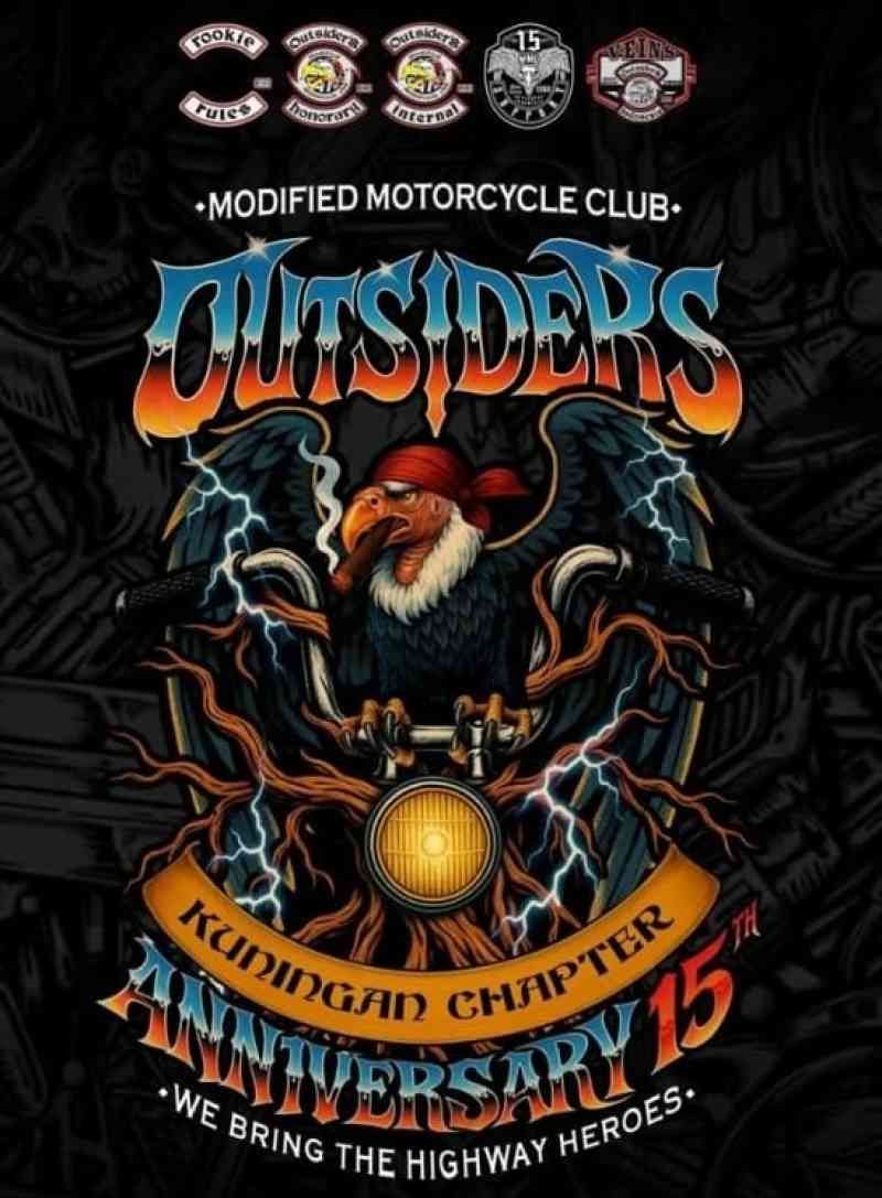 MMC Outsiders Indonesia Kuningan Chapter Rayakan Anniversary ke-15 We Bring The Highway Heroes dengan Penuh Kepedulian Sosial