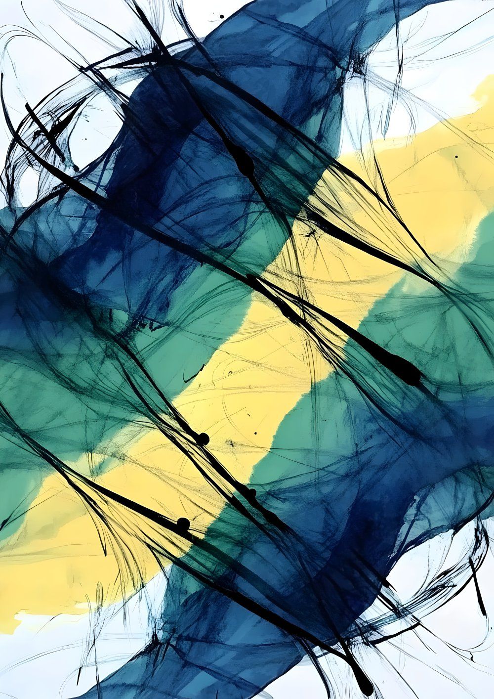 Konten Abstract Kacang Biru dan Hijau