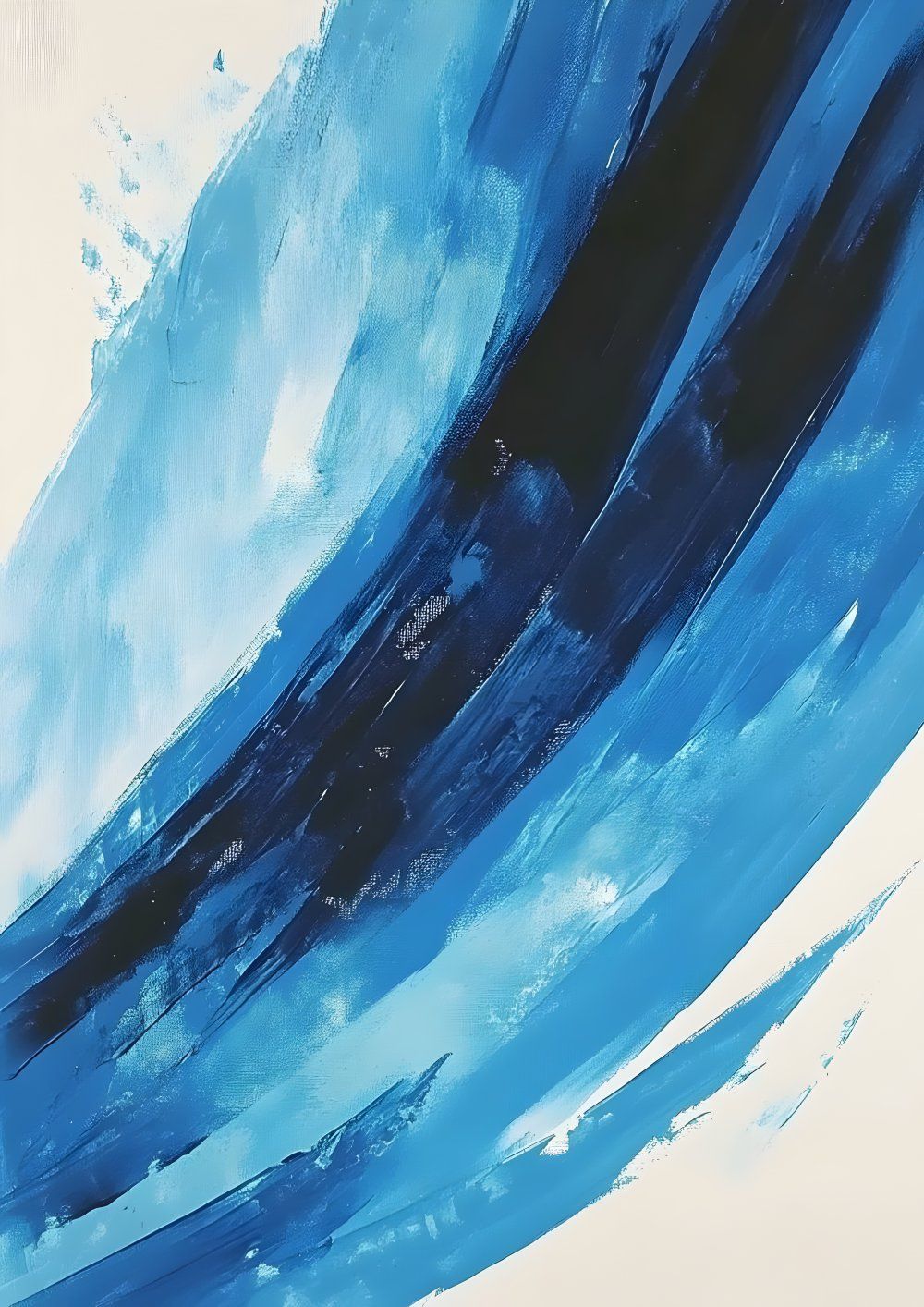 Konten Gaya Abstrak Biru dan Hitam
