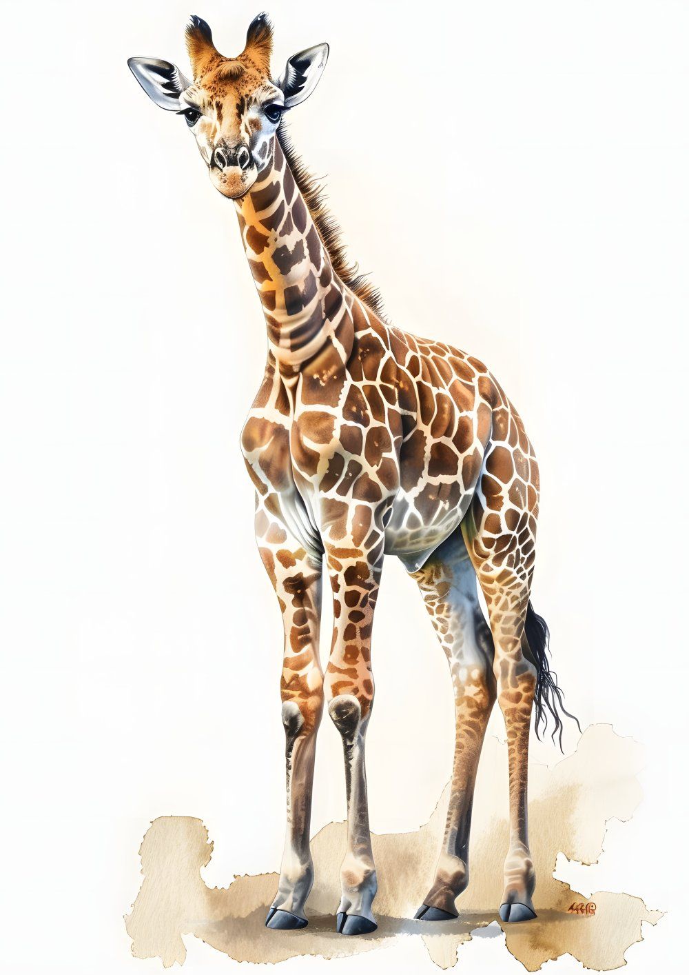 Konten Girafa di atas Tanah