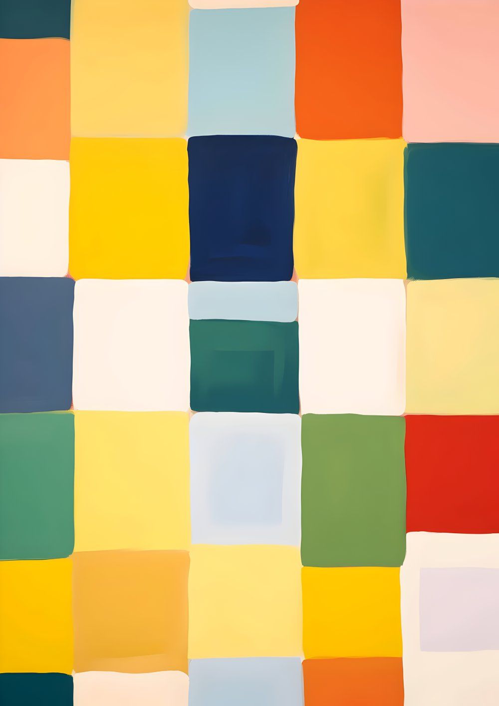 Konten Kanvas Abstrak dengan Grid Warna Muda