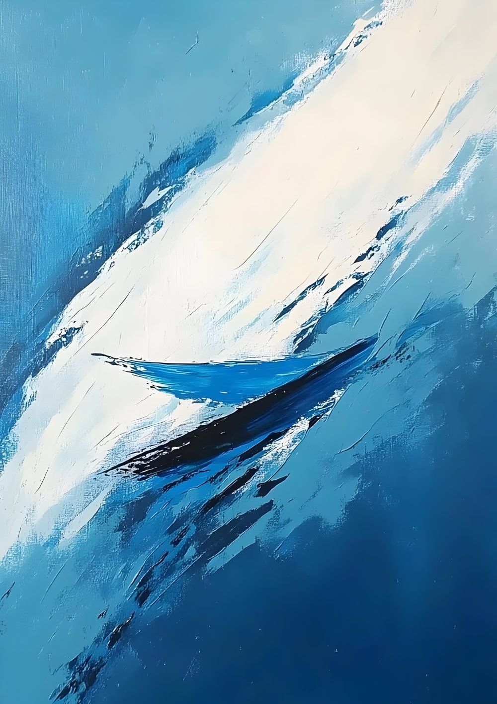 Konten Karya Abstrak Biru