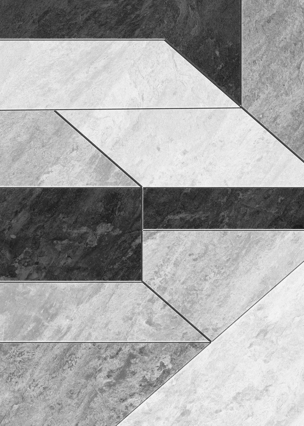 Konten Poligon Geometris Hitam Putih
