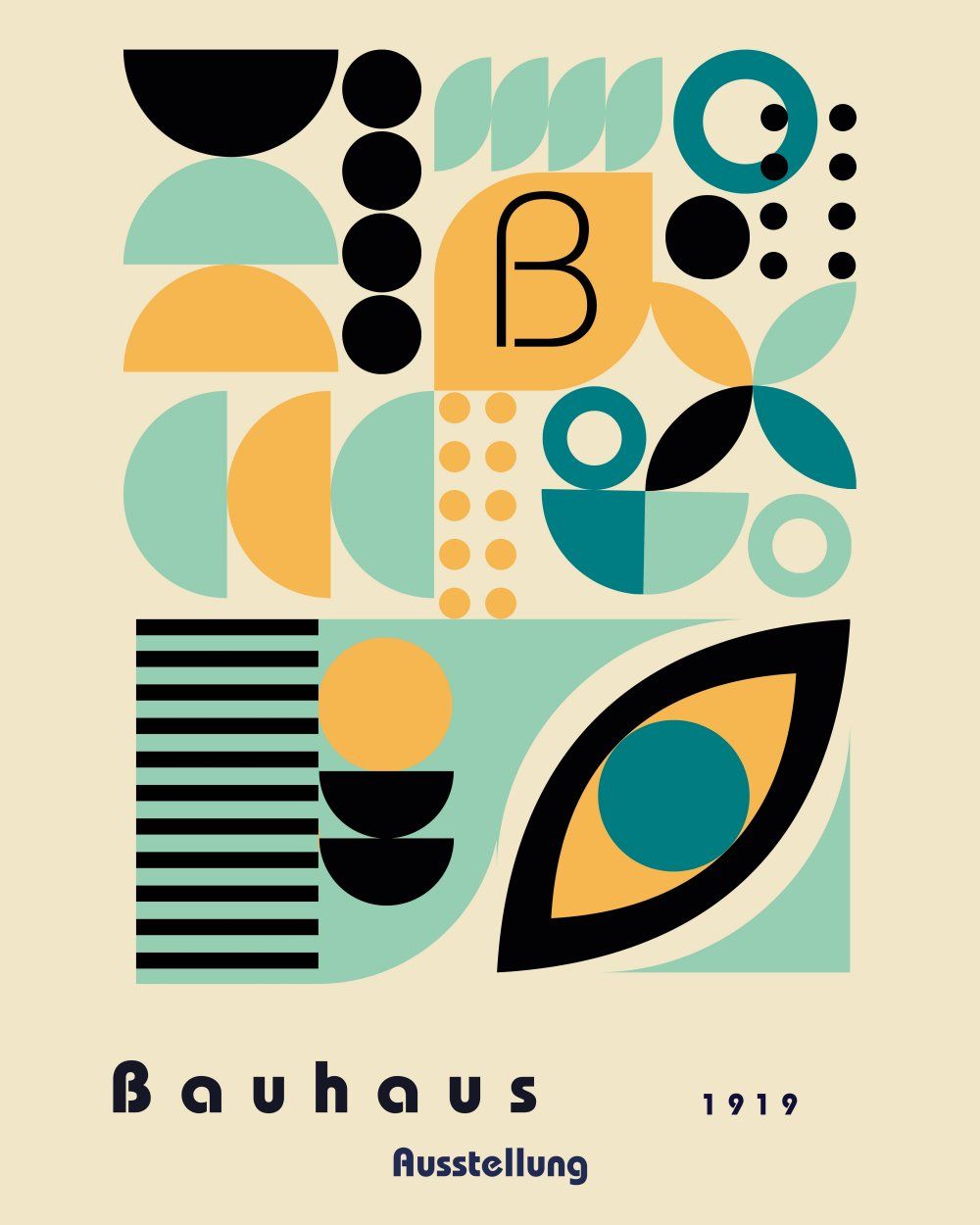Konten Poster Bauhaus 1919