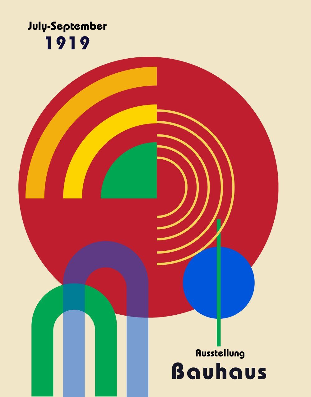 Konten Poster Bauhaus 1919