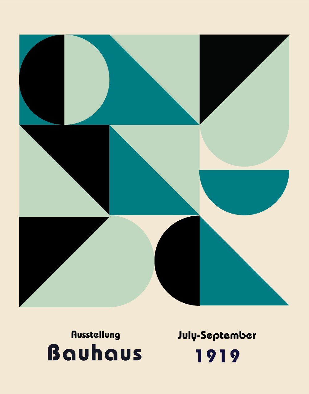 Konten Poster Modern dengan Warna Terbatas