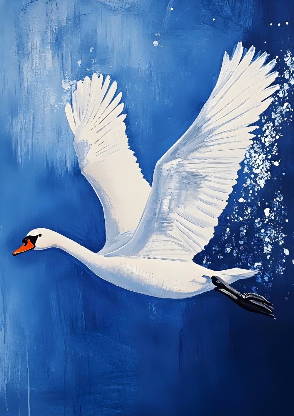 Konten Swan Berwarna Kuning dan Biru