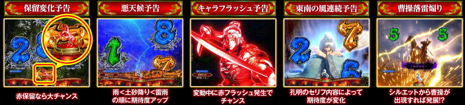 P フィーバー三国戦騎 7500　通常時　主要予告演出