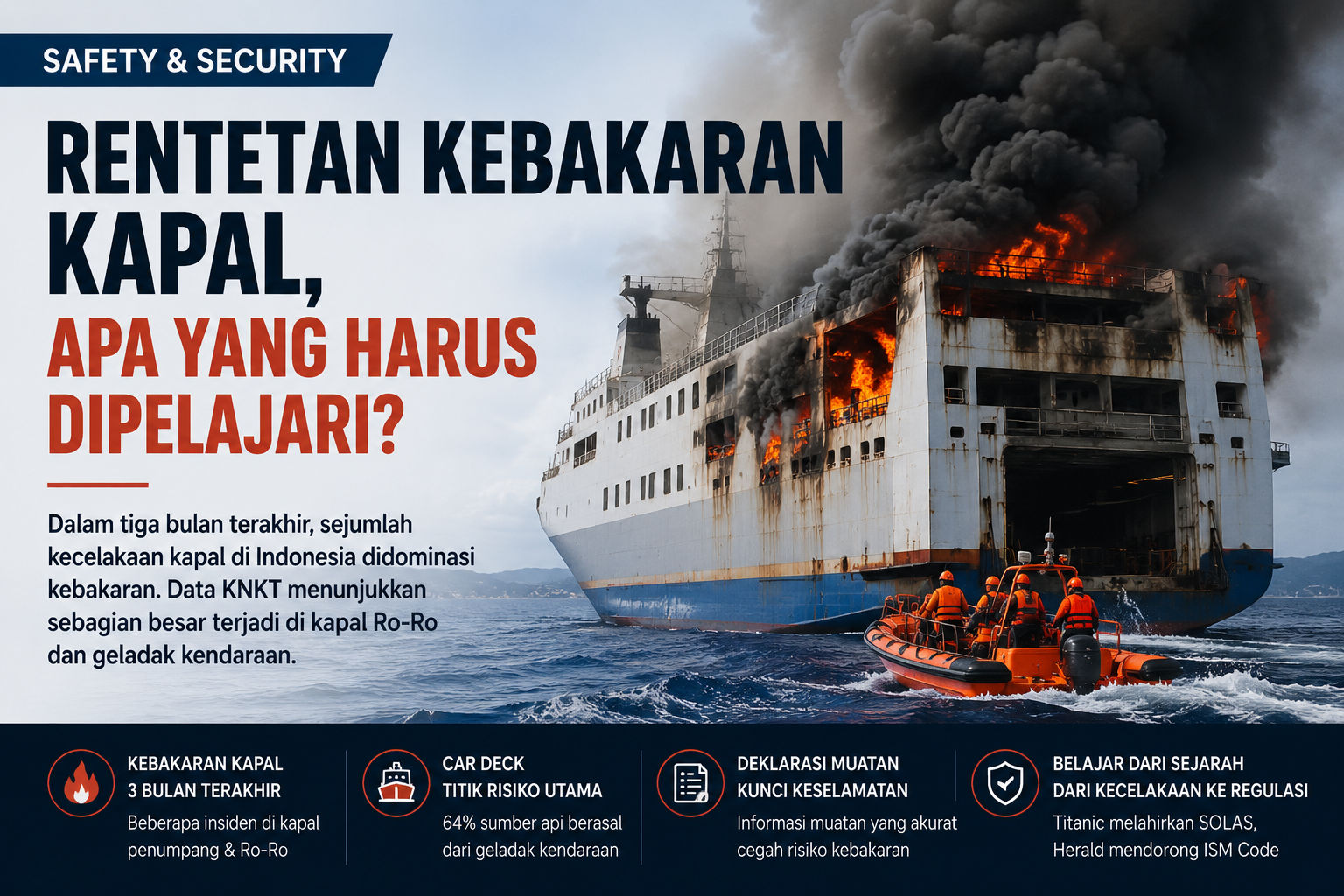 Rentetan Kebakaran Kapal, Apa yang Harus Dipelajari?