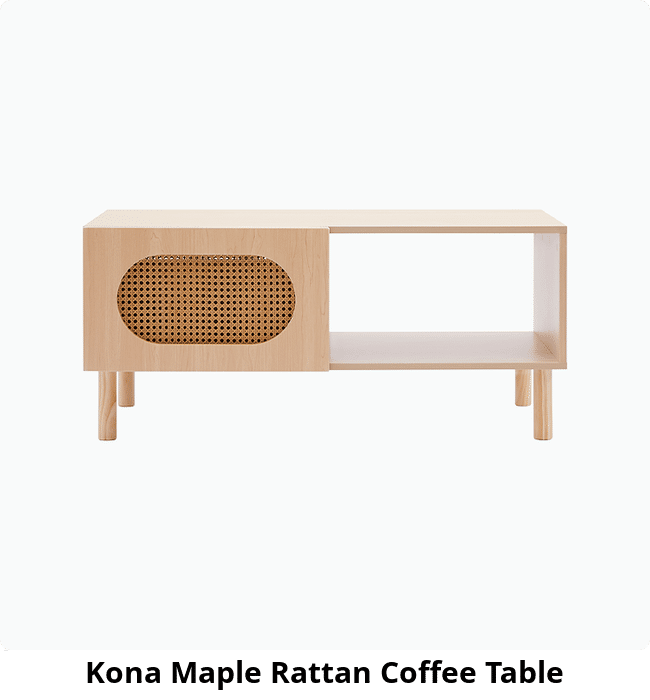 Kona Maple Rattan Coffee Table