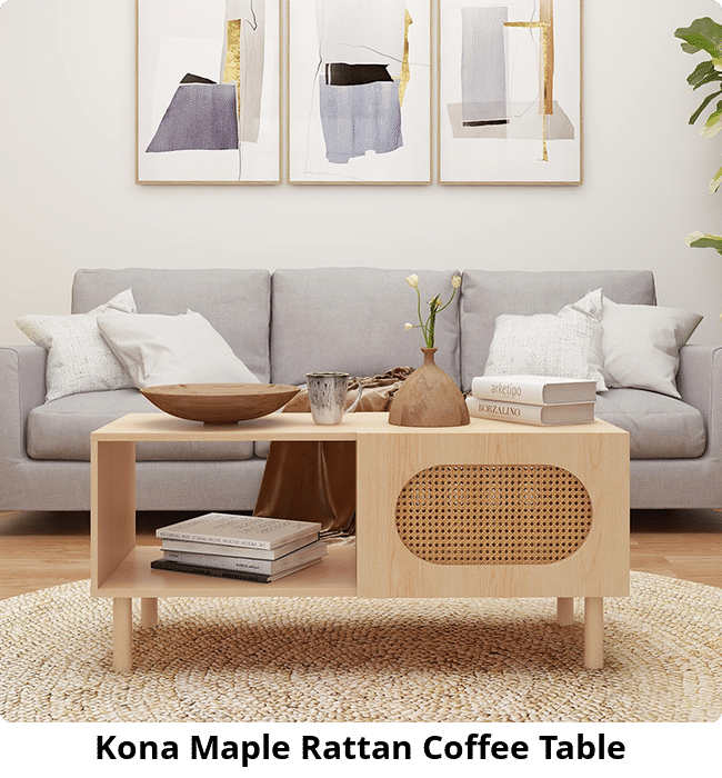 Kona Maple Rattan Coffee Table