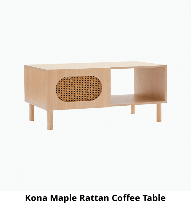 Kona Maple Rattan Coffee Table