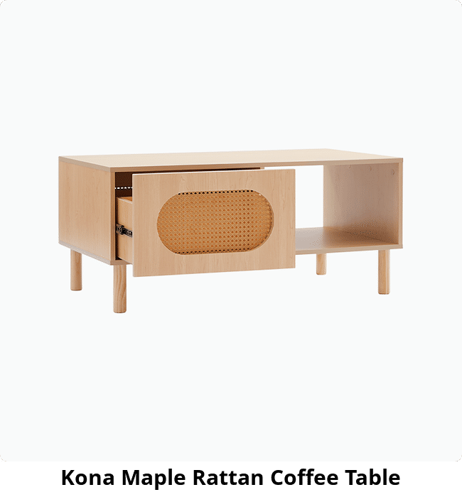 Kona Maple Rattan Coffee Table