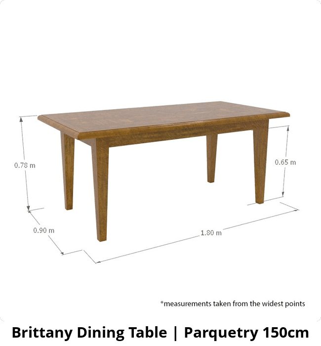 Brittany Dining Table | Parquetry 150cm