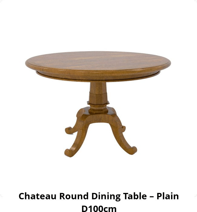 Chateau Round Dining Table – Plain D100cm