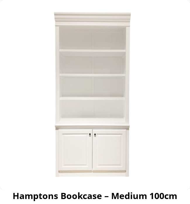 Hamptons Bookcase – Medium 100cm