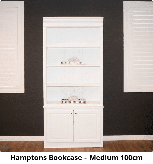 Hamptons Bookcase – Medium 100cm