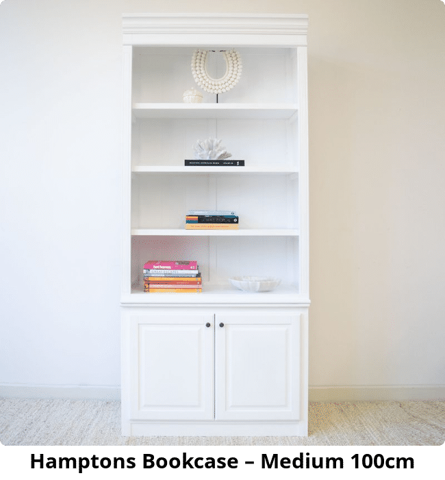 Hamptons Bookcase – Medium 100cm