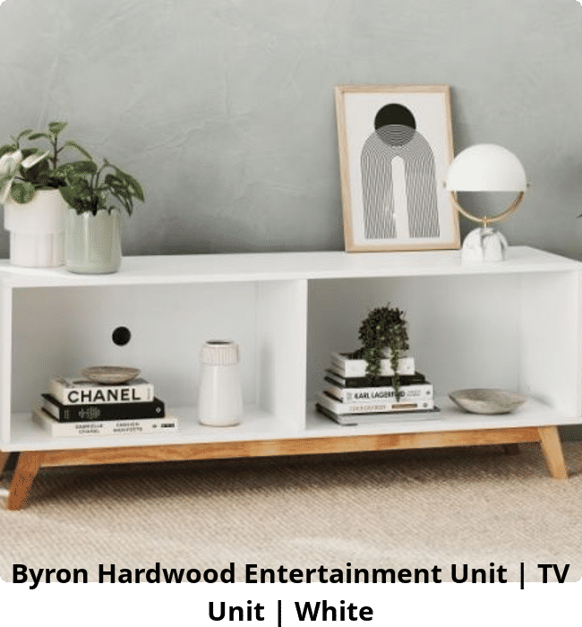 Byron Hardwood Entertainment Unit | TV Unit | White
