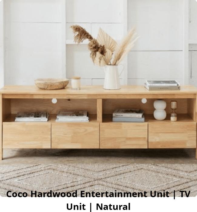 Coco Hardwood Entertainment Unit | TV Unit | Natural