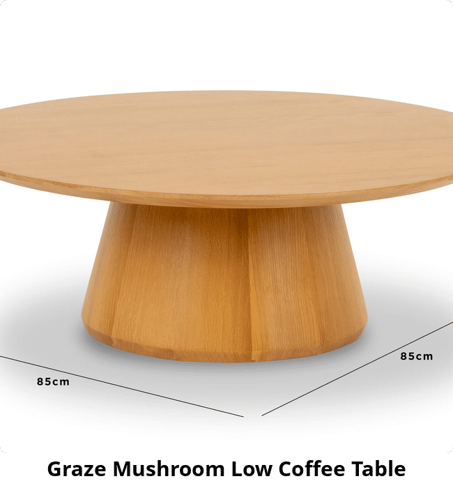 Graze Mushroom Low Coffee Table