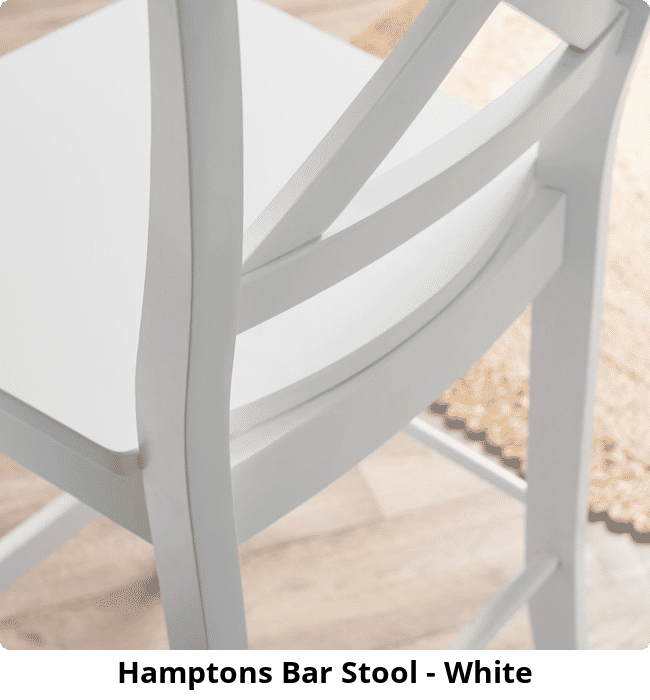 Hamptons Bar Stool - White