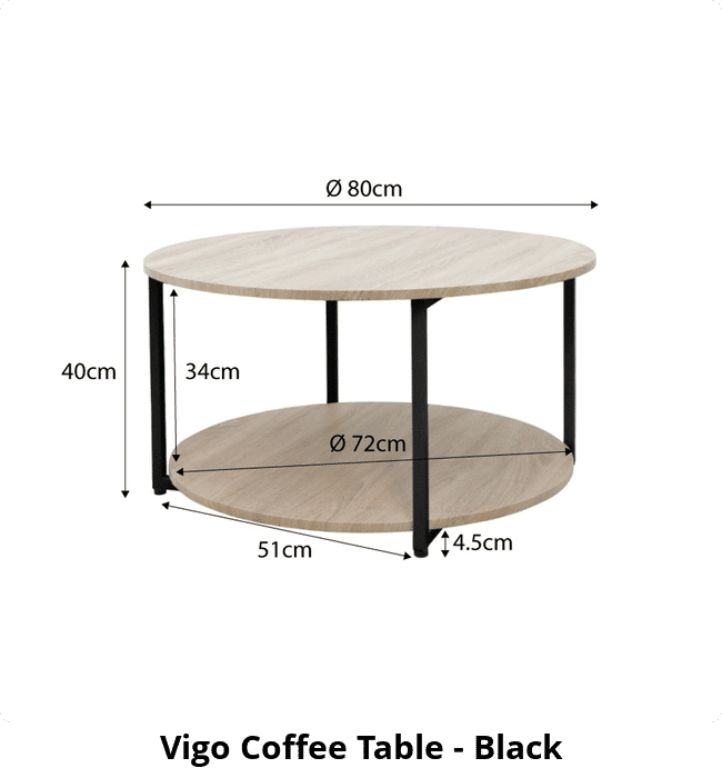 Vigo Coffee Table - Black
