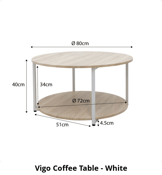 Vigo Coffee Table - White