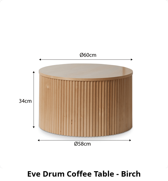 Eve Drum Coffee Table - Birch