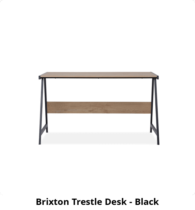 Brixton Trestle Desk - Black