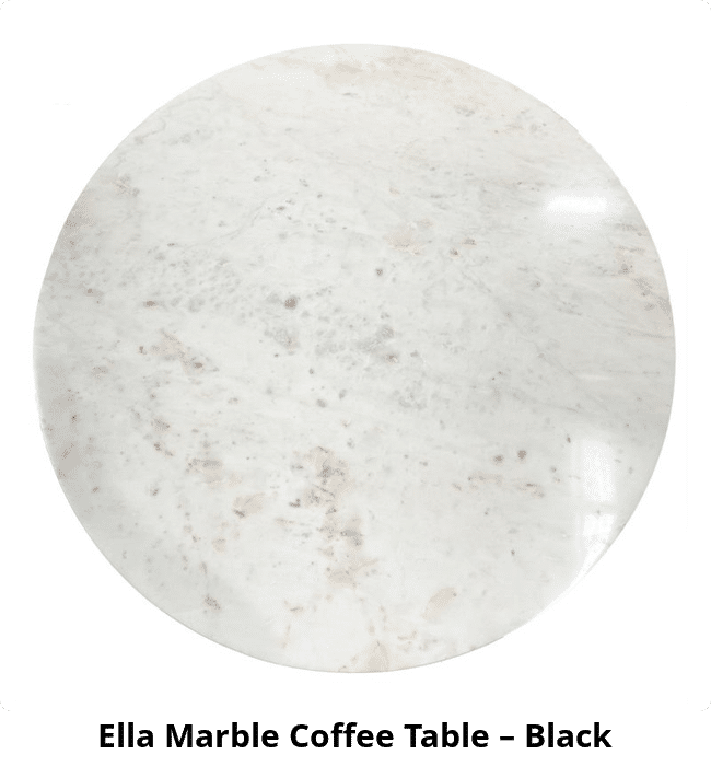 Ella Marble Coffee Table – Black