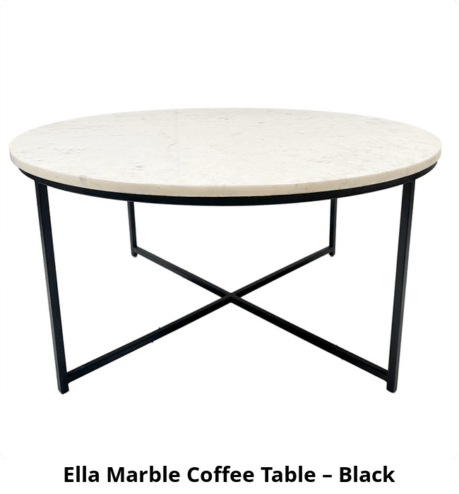 Ella Marble Coffee Table – Black