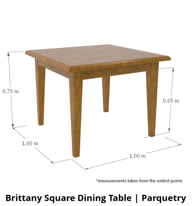 Brittany Square Dining Table | Parquetry