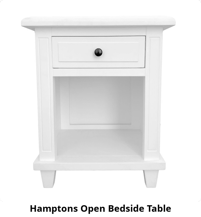 Hamptons Open Bedside Table