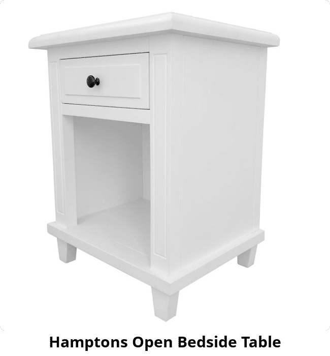 Hamptons Open Bedside Table