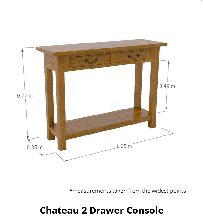 Chateau 2 Drawer Console