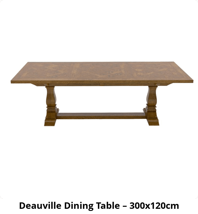 Deauville Dining Table – 300x120cm
