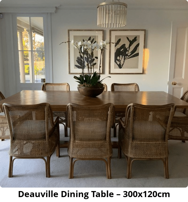 Deauville Dining Table – 300x120cm