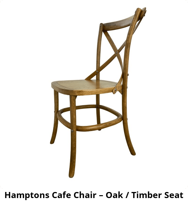 Hamptons Cafe Chair – Oak / Timber Seat