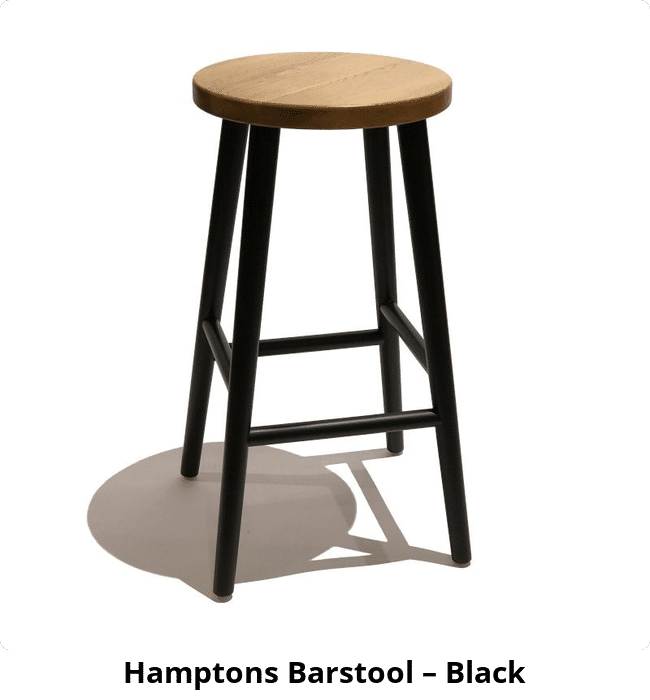 Hamptons Barstool – Black