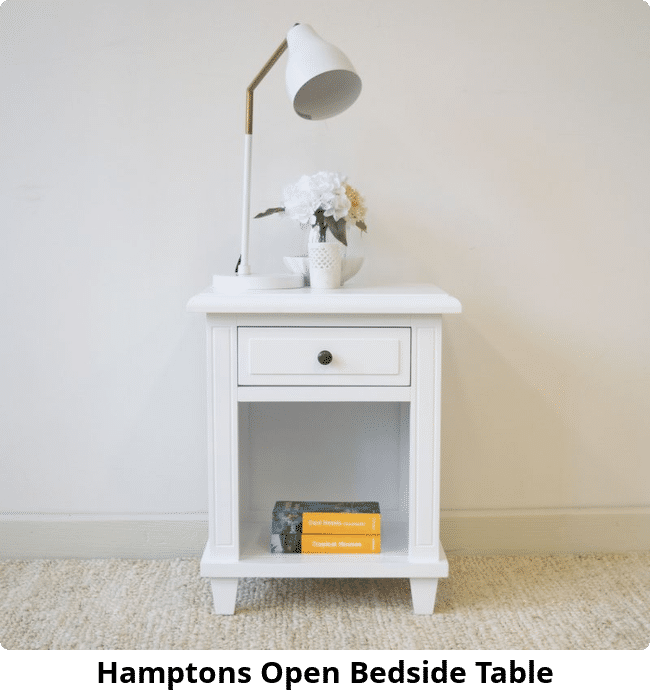 Hamptons Open Bedside Table