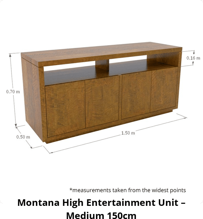 Montana High Entertainment Unit – Medium 150cm