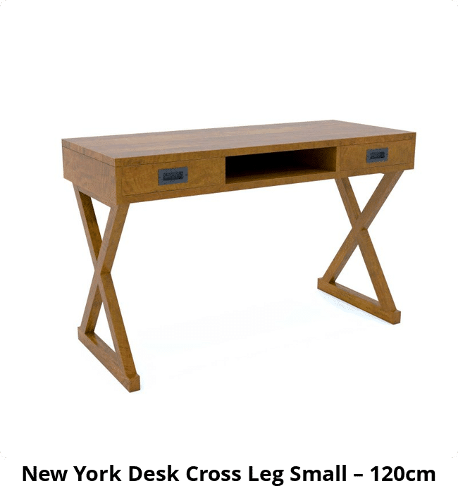 New York Desk Cross Leg Small – 120cm