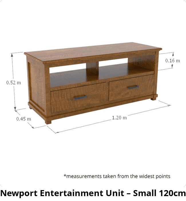 Newport Entertainment Unit – Small 120cm