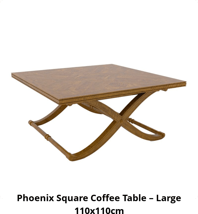 Phoenix Square Coffee Table – Large 110x110cm