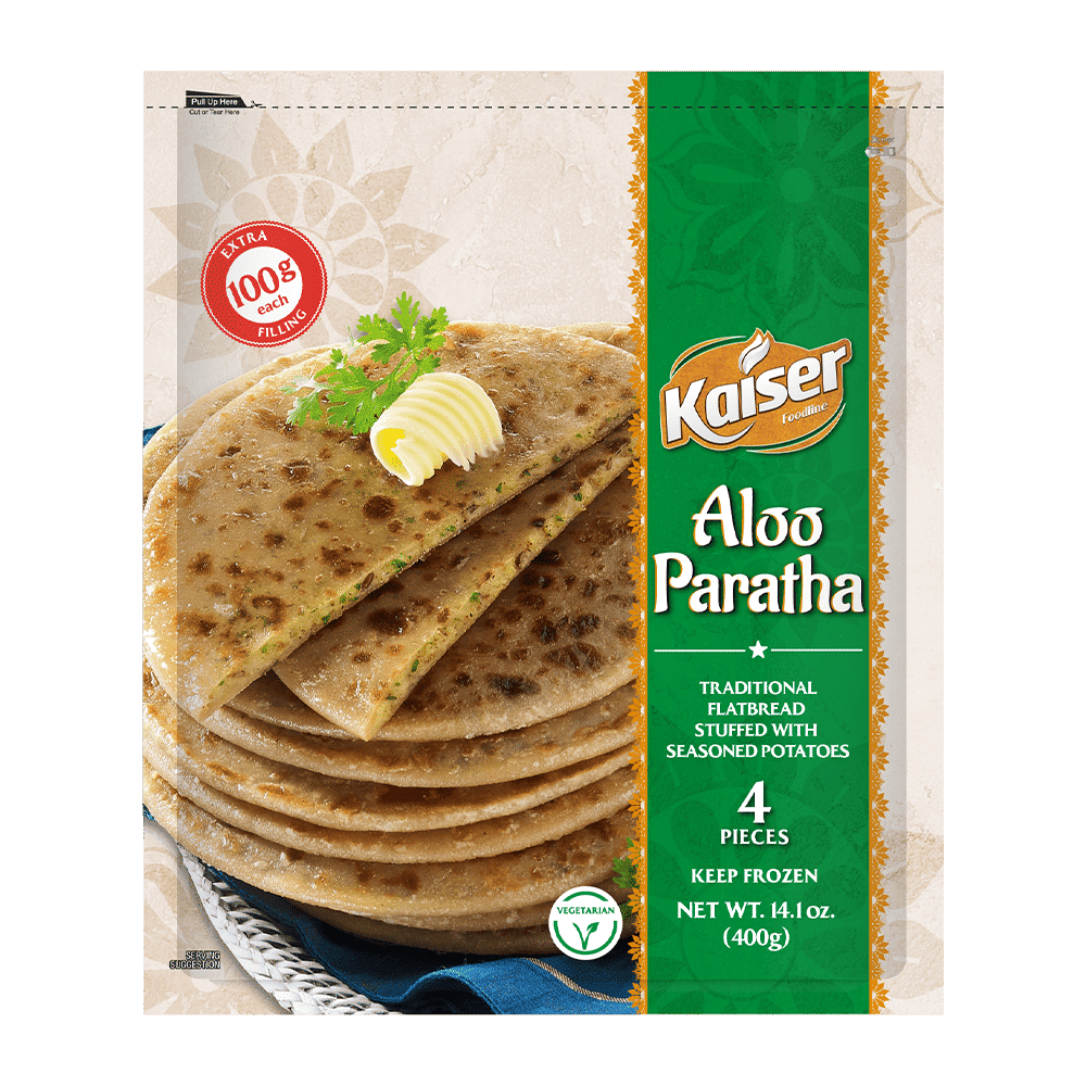 Aloo Paratha-min Kaiser Foodline. Kaiser Flatbreads. Flatbreads. Indian Breads. Aloo paratha. Kaiser Aloo Paratha.