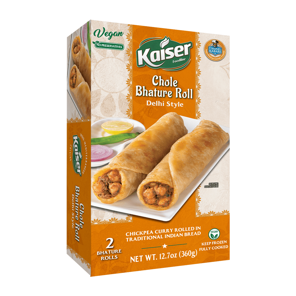 chole bature roll-min Kaiser Foodline. Kaiser Wraps and Rolls. Chole Bhature. Kaiser Chole Bhature Roll