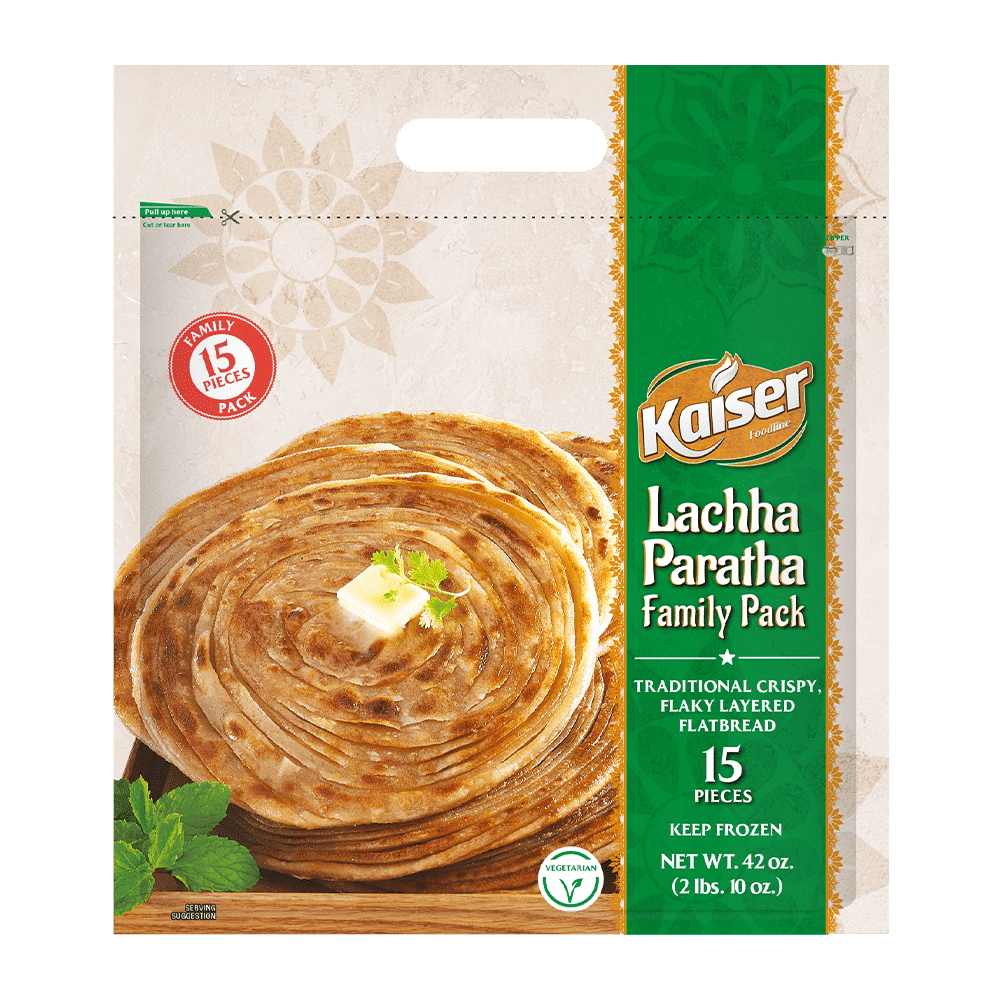 Kaiser Foodline. Kaiser Flatbreads. Flatbreads. Indian Breads. Lachha paratha. Kaiser Lachha paratha.