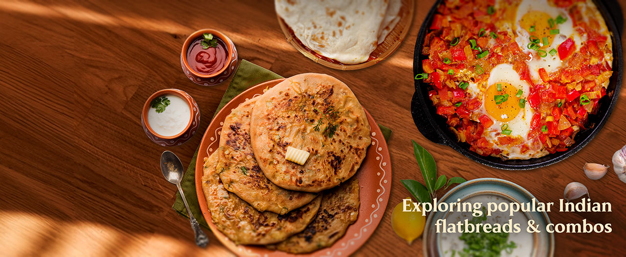 Kaiser flatbreads. Paratha, naan, frozen roti. Frozen Indian breads.